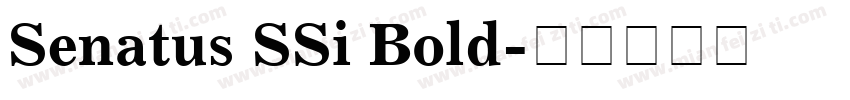 Senatus SSi Bold字体转换